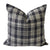 Charcoal Plaid Throw Pillow by Fiber and Fill